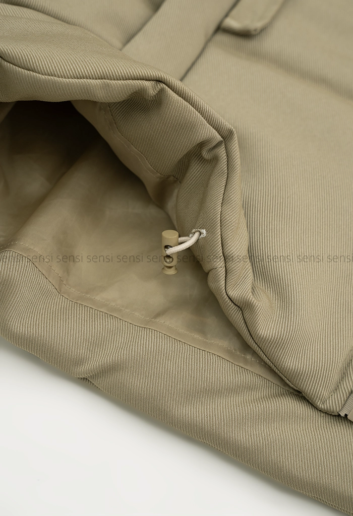 کاپشن کوتاه کتان کج راه کد1004769